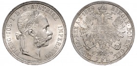 FRANZ JOSEPH I (1848 - 1916)&nbsp;
1 Gulden, 1889, 12,33g, Früh. 1509&nbsp;

UNC | UNC