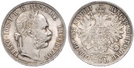 FRANZ JOSEPH I (1848 - 1916)&nbsp;
1 Gulden, 1891, 12,32g, Früh. 1511&nbsp;

UNC | UNC