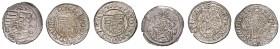 LOUIS II (1516 - 1526), FERDINAND I (1526 - 1564)&nbsp;
Lot 3 coins Denarius (silver), 1,67g&nbsp;

VF | VF