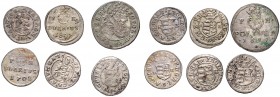 LEOPOLD I (1657 - 1705)&nbsp;
Lot 6 coins Denarius, Poltura, Duarius, 3,45g&nbsp;

VF | VF