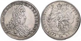 MAXIMILIAN II EMANUEL (1679 - 1726)&nbsp;
1 Thaler, 1694, 27,05g, Dav. 6099&nbsp;

VF | VF , hlazený v ploše |