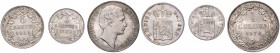 Lot 3 coins 3 Kreuzer 1854, 6 Kreuzer 1853, 1/2 Gulden 1870, 9,2g&nbsp;

about UNC | about UNC