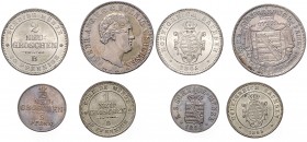 Lot 4 coins 1/2 Groschen 1844, 1 Groschen 1865, 2 Groschen 1865, 5 Groschen 1846, 11,55g&nbsp;

EF | EF