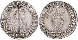 SEBASTIAN VENERIO (1577 - 1578)&nbsp;
1/4 Scudo, b. l., 8,98g&nbsp;

VF | VF