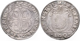 FRANCESCO RIZZO (1631 - 1646)&nbsp;
1 Scudo, b. l., 31,56g&nbsp;

VF | VF , vada střížku