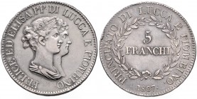 5 Franchi, 1807, 24,76g, KM 24.3&nbsp;

VF | VF