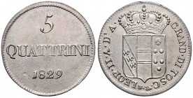 LEOPOLD II (1824 - 1859)&nbsp;
5 Quattrini, 1829, 3,79g, KM 65&nbsp;

EF | EF