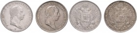 Lot 2 coins 1/2 Scudo 1823 M, 1/2 Scudo 1825 V, 25,9g&nbsp;

VF | VF