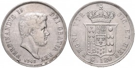 FERDINAND II (1830 - 1859)&nbsp;
120 Grana, 1842, 27,38g, KM 346&nbsp;

VF | VF
