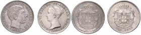 Lot 2 coins 500 Reis 1847, 1858, 27,17g&nbsp;

VF | VF