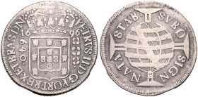 PETER II (1668- 1706)&nbsp;
640 Reis, 1696, 18,72g, KM 84&nbsp;

VF | VF