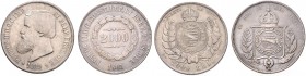 Lot 2 coins 2000 Reis 1865, 1889, 50,78g&nbsp;

VF | VF
