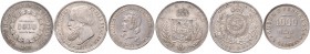 Lot 3 coins 1000 Reis 1865. 1876, 1911, 35,41g&nbsp;

VF | VF