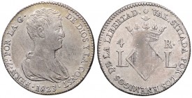 FERDINAND VII (1808 - 1833)&nbsp;
2 Real, 1823, 6,09g, KM 85&nbsp;

VF | VF