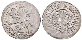 COINS MINTED IN BOHEMIA DURING THE REIGN OF MATTHIAS II (1608 - 1619)&nbsp;
White Groschen, 1618, 1,55g, Praha. Hal. 514&nbsp;

VF | VF