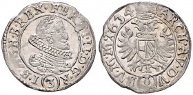 COINS MINTED IN BOHEMIA DURING THE REIGN OF FERDINAND II (1619 - 1637)&nbsp;
3 Kreuzer, 1634, 1,66g, Praha. Hal. 763&nbsp;

EF | EF