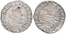 COINS MINTED IN BOHEMIA DURING THE REIGN OF FERDINAND II (1619 - 1637)&nbsp;
3 Kreuzer, 1634, 1,57g, Kutná Hora. Hal. 810&nbsp;

about EF | about E...