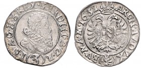 COINS MINTED IN BOHEMIA DURING THE REIGN OF FERDINAND II (1619 - 1637)&nbsp;
3 Kreuzer, 1632, 1,68g, Jáchymov. Hal. 844&nbsp;

EF | EF