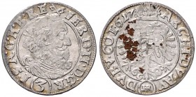 COINS MINTED IN BOHEMIA DURING THE REIGN OF FERDINAND II (1619 - 1637)&nbsp;
3 Kreuzer, 1627, 1,76g, Vratislav. Hal. 1018&nbsp;

about EF | about E...