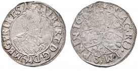 COINAGE OF CZECH NOBLE FAMILIES - ALBRECHT VON WALLENSTEIN (1583 - 1634)&nbsp;
3 Kreuzer, 1632, 1,53g, Jičín&nbsp;

VF | VF