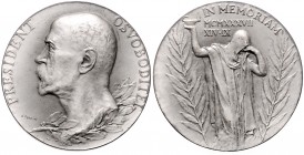 CZECHOSLOVAKIA, CZECH REPUBLIC&nbsp;
Silver medal To Commemorate the Death of T. G. Masaryk, 1937, 29,43g, O. Španiel, 40 mm, Ag 987/1000,&nbsp;

a...