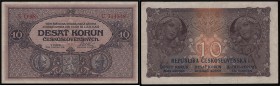 CZECHOSLOVAK REPUBLIK (1919 - 1939)&nbsp;
10 Korun, 1919, Série 108. Aurea 9 b&nbsp;

2