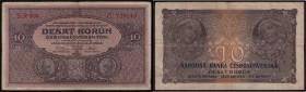 CZECHOSLOVAK REPUBLIK (1919 - 1939)&nbsp;
10 Korun, 1927, Série R004. Aurea 22 a&nbsp;

3