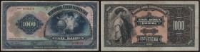 CZECHOSLOVAK REPUBLIK (1919 - 1939)&nbsp;
1000 Korun SPECIMEN vertically, 1932, Série A. Aurea 26 S 2&nbsp;

3