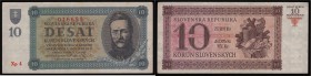 PROTECTORATE OF BOHEMIA A MORAVIA, SLOVAK REPUBLIC (1939 - 1945)&nbsp;
10 Korun, 1943, Série Xp 4. Aurea 58 a 1&nbsp;

1