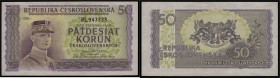 CZECHOSLOVAK REPUBLIC (1945 - 1953)&nbsp;
50 Korun, 1945 (bez data), Série ML. Aurea 78 a&nbsp;

N