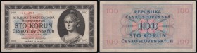 CZECHOSLOVAK REPUBLIC (1945 - 1953)&nbsp;
100 Korun, 1945, Série C 01. Aurea 82 a&nbsp;

0