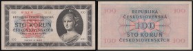 CZECHOSLOVAK REPUBLIC (1945 - 1953)&nbsp;
100 Korun, 1945, Série D 13. Aurea 82 b&nbsp;

1