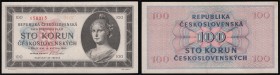 CZECHOSLOVAK REPUBLIC (1945 - 1953)&nbsp;
100 Korun, 1945, Série H 07. Aurea 82 c&nbsp;

0