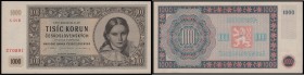 CZECHOSLOVAK REPUBLIC (1945 - 1953)&nbsp;
1000 Korun, 1945, I. Vydání, Série 01 B. Aurea 83 b&nbsp;

N