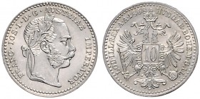 FRANZ JOSEPH I (1848 - 1916)&nbsp;
10 Kreuzer, 1868, 1,65g, Früh. 1601&nbsp;

UNC | UNC
