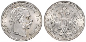FRANZ JOSEPH I (1848 - 1916)&nbsp;
10 Kreuzer, 1870, 1,69g, Früh. 1603&nbsp;

UNC | UNC