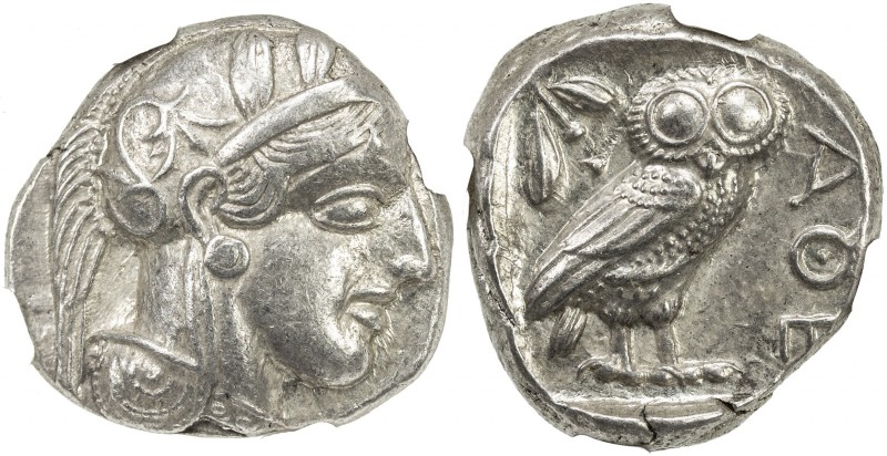 ATHENS (ATTICA): 440-404 BC, AR tetradrachm (17.18g), S-2526, helmeted bust of A...
