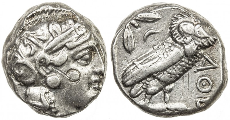 ATHENS (ATTICA): ca. 393-300 BC, AR tetradrachm (17.21g), S-2537, helmeted bust ...