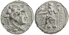 MACEDONIAN KINGDOM: Alexander III, the Great, 336-323 BC, AR tetradrachm, ND, S-6724var, Heracles // Zeus holding eagle, choice EF.

Estimate: USD 1...