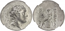 SELEUKID KINGDOM: Seleucus IV, 187-175 BC, AR tetradrachm (16.36g), BMC-12, SC-1313.1, SMA-39, diademed head of Seleukos right // Apollo sitting left ...