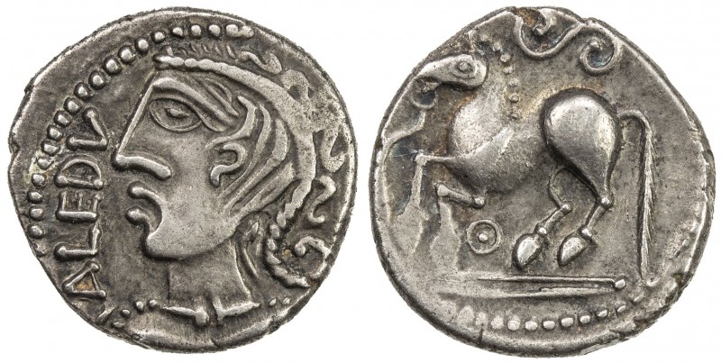 GAUL: Remi, AR quinarius (1.81g), 1st century BC, LT-7177, D&T-642, Celticized d...