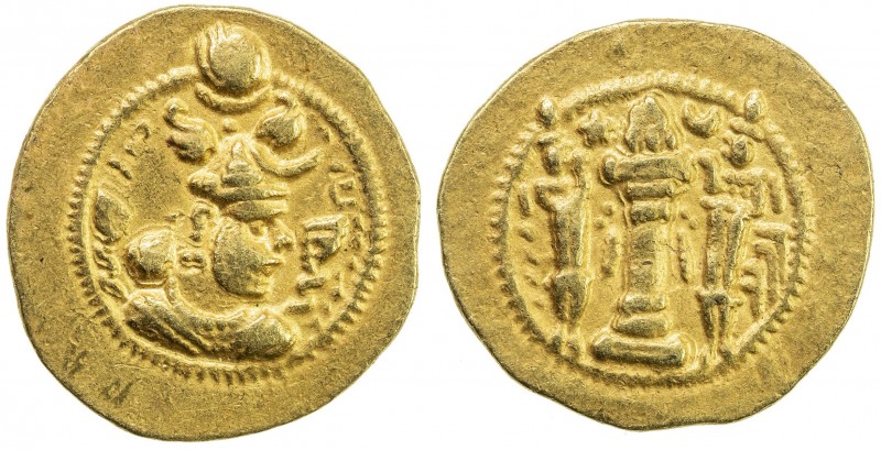 SASANIAN KINGDOM: Peroz, 457-484, AV dinar (4.1g), BBA (the Court mint), G-172, ...