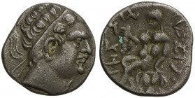 BUKHARA: Euthydemos imitation, ca. 2nd-1st century BC, AR tetradrachm (9.68g), cf. Zeno-207546, diademed bust right // Herakles seated on rock, holdin...