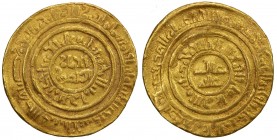 FATIMID: al-Âmir al-Mansur, 1101-1130, AV dinar (4.45g), al-Iskandariya, AH502, A-729, Nicol-2446, struck from slightly corroded dies, bold mint & dat...