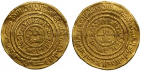 FATIMID: al-Âmir al-Mansur, 1101-1130, AV dinar (4.21g), Misr, AH505, A-729, Nicol-2524, very slightly uneven surfaces, VF.

Estimate: USD 240 - 300...