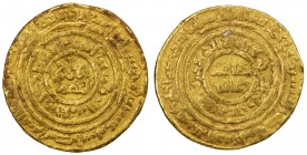 FATIMID: al-Âmir al-Mansur, 1101-1130, AV dinar (4.15g), Misr, AH520, A-729, Nicol-2544, scruffy surfaces, scarce date, Fine to VF, S. 

Estimate: U...