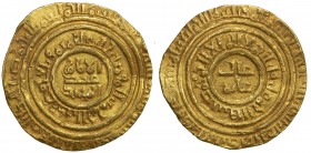 FATIMID: al-Hafiz, 1131-1149, AV dinar (4.21g), al-Iskandariya, AH535, A-735.3, Nicol-2605, slightly uneven surfaces, date partly off flan, but very l...