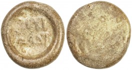 FATIMID: al-Hafiz, 1131-1149, glass jeton/weight (1.41g), A-737, FGJ-404, minimal legend al-imam / al-hafiz, uniface, opaque gray-brown, VF, R, ex Cha...