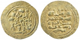 GHAZNAVID: Mas'ud III, 1099-1115, AV dinar (3.92g) (Ghazna), AH(4)92, A-1647, with titles sanâ al-milla malik al-islam zahir al-imam, date very clear,...
