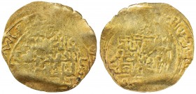 ATABEG OF FARS: Boz-Aba, 1139-1148, AV dinar (2.29g), MM, DM, A-1924, citing the caliph al-Muqtafi and uncertain Western Seljuq overlord, typically cr...